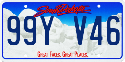 SD license plate 99YV46