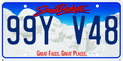 SD license plate 99YV48