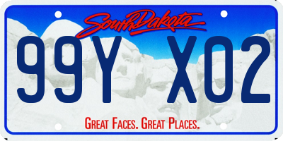 SD license plate 99YX02