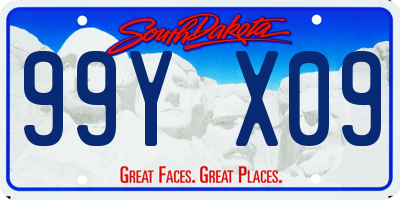 SD license plate 99YX09