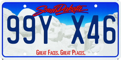 SD license plate 99YX46