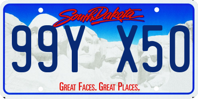 SD license plate 99YX50
