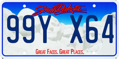 SD license plate 99YX64