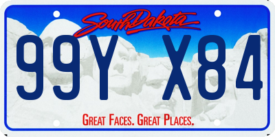 SD license plate 99YX84