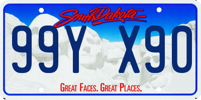 SD license plate 99YX90