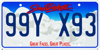 SD license plate 99YX93