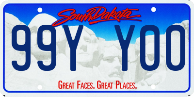 SD license plate 99YY00