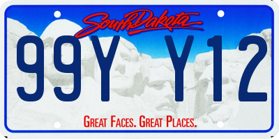 SD license plate 99YY12
