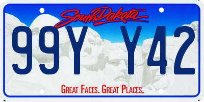 SD license plate 99YY42