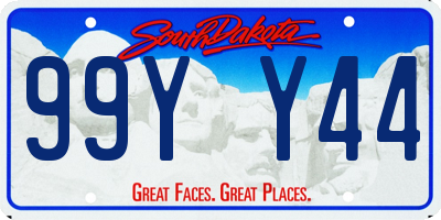 SD license plate 99YY44