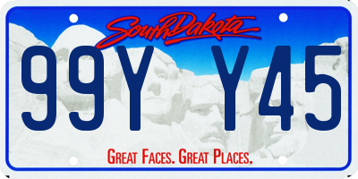 SD license plate 99YY45