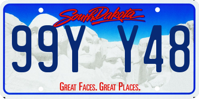 SD license plate 99YY48