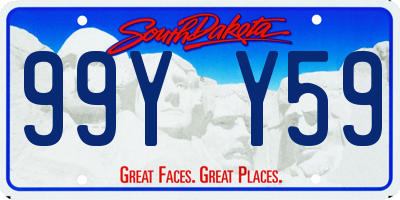 SD license plate 99YY59