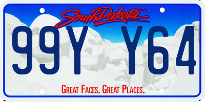 SD license plate 99YY64