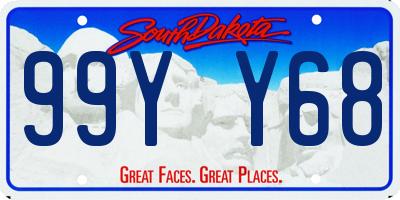 SD license plate 99YY68