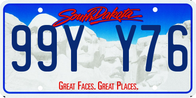 SD license plate 99YY76