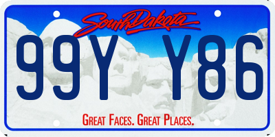 SD license plate 99YY86