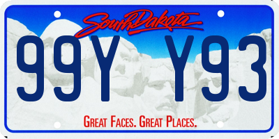 SD license plate 99YY93