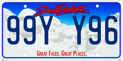 SD license plate 99YY96