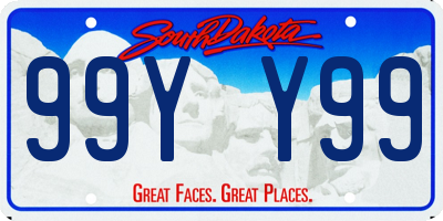 SD license plate 99YY99