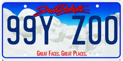 SD license plate 99YZ00