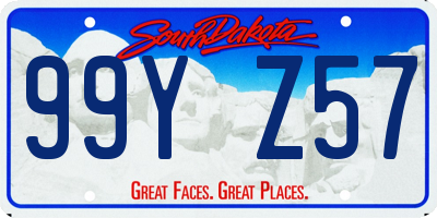 SD license plate 99YZ57