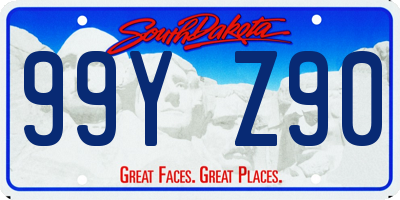 SD license plate 99YZ90