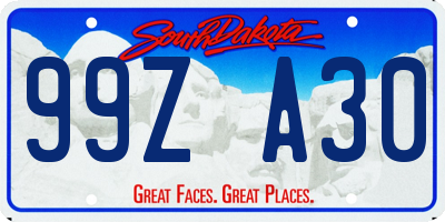 SD license plate 99ZA30