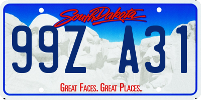 SD license plate 99ZA31