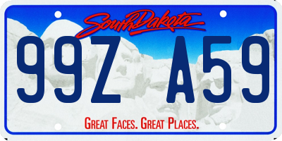 SD license plate 99ZA59