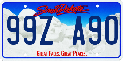 SD license plate 99ZA90