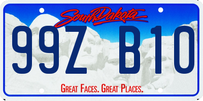 SD license plate 99ZB10