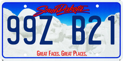 SD license plate 99ZB21