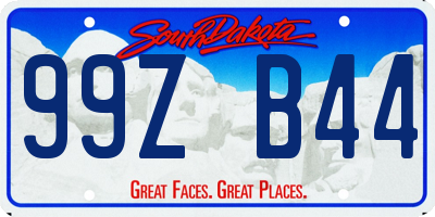SD license plate 99ZB44