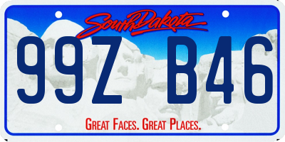 SD license plate 99ZB46
