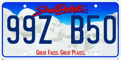 SD license plate 99ZB50