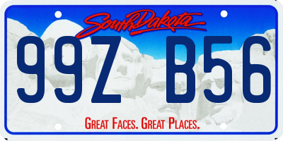 SD license plate 99ZB56
