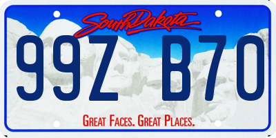 SD license plate 99ZB70