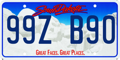 SD license plate 99ZB90