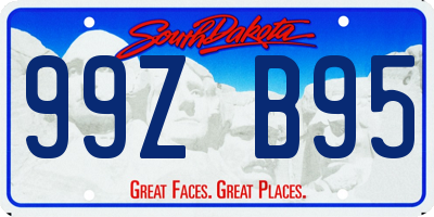 SD license plate 99ZB95