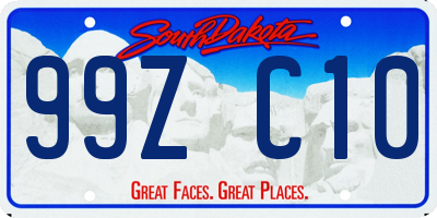 SD license plate 99ZC10