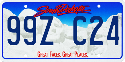 SD license plate 99ZC24