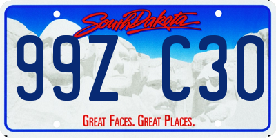 SD license plate 99ZC30