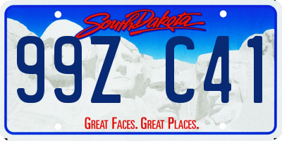 SD license plate 99ZC41