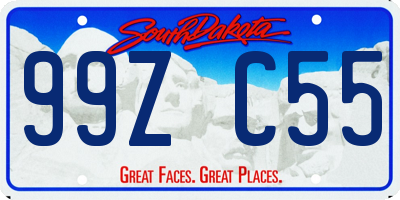 SD license plate 99ZC55