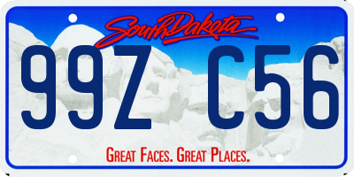 SD license plate 99ZC56