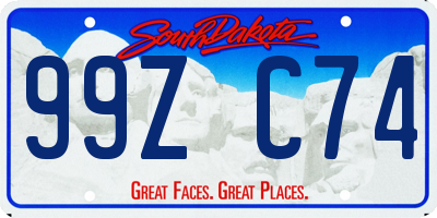 SD license plate 99ZC74