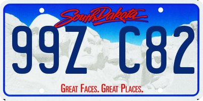 SD license plate 99ZC82