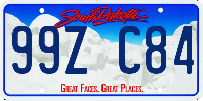SD license plate 99ZC84