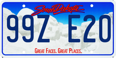 SD license plate 99ZE20